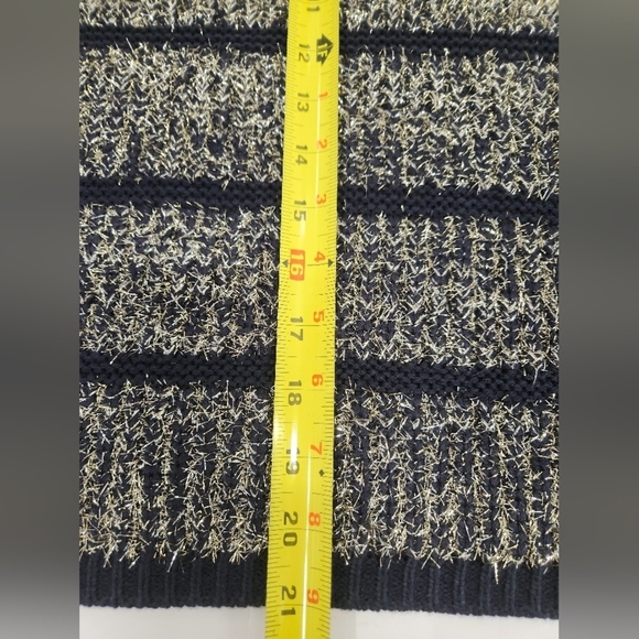 NWT nthropologie HWR Tinsel Striped Sweater SIZE LARGE - Picture 9 of 10
